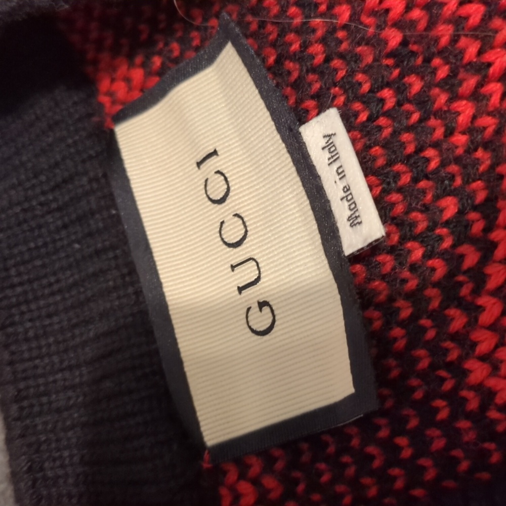 Authentic Gucci Red And Black Bat Cardigan Button Up Size M 🦇 - Picture 2 of 11